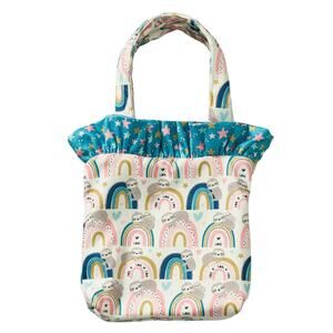 PETE + LUCY Rainbow Sloth Little Girl Ruffle Bucket Purse Stars Love NEW